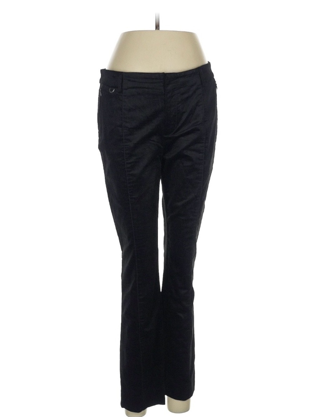 Anthropologie Black velvet Flared Wide-Leg Jeans